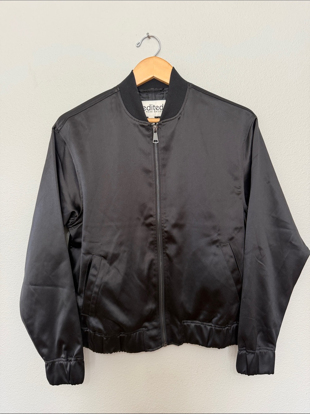 Edited Satin Bomber Jacket‎ - Black Women’s X-Small